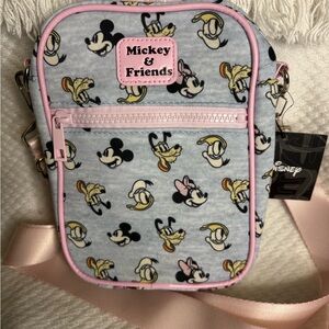 Disney Mickey & Friends Crossbody Bag - Light Blue and Pink